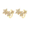 Studörhängen Kvinnor pläteras med Gold Crystal Zircon Star Fashion Jewelry Holiday Gifts