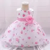 Girl Dresses Kids Regale Dono Battesimo Floro Abito per bambine nate Primo Copertura per matrimoni in pizzo di 1 ° compleanno