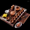 مجموعات تاوكي مجموعات كوب الشاي الصينية مراسم إبريق الشاي يوكينج الفاخرة التي تقدم صينية جايوان أدوات المطبخ Taza Taza