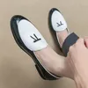 Casual Shoes Men Loafers Fashion Breathable Suede & Patent Leather 38-48 Size Boys Black Soft Outdoor Autumn Mules Dress Flats