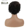 Perruques synthétiques Bella afro perruque curly bouclée putain synthétique courte 10 pouces dreadlock cheveux bouclés ombre blonds rouges orange cosplay perruques pour les femmes noires y240401