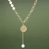 Ожерелья с подвесками, модное цирконие, имитация жемчуга, сердце, позолоченное ожерелье, цепочка на ключицы для женщин, модные ювелирные изделия, Drop Deliv Dhpzh