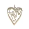 Armband 5st kärlek hjärta charms kvinnor halsband armband som gör zirkonia asfalterade stora storlekar bling hängen tillbehör smycken hantverk leverans