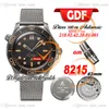 GDF 42mm Diver 300M Miyota 8215 Mens Aments Watch Ceramic Case Steel Case Black Dial Mesh Strap 210.90.42.20.01.001