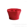 Bols 1pcs pliable rouge silicone pop-corn bol cuisine outils faciles bricolage seau fabricant micro-ondes gadget