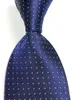 Noeuds papillon classique point bleu noir cravate jacquard tissé soie 8cm cravate pour hommes d'affaires fête de mariage cou formel