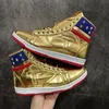 2024 T Trump Sapatos Trumps Sneaker Designer The Never Surrender High Top Casual Basquete Sapatos Designer Ts Gold Personalizado Homens Mulheres Treinadores Ao Ar Livre Esportes Sapatilhas