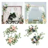 Decorative Flowers 2Pcs Silk Flower Swag Arch For Holiday Table Centerpieces Welcome Sign