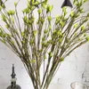 Flores decorativas para casa, galho de árvore artificial, folha, faça você mesmo, simulação de plástico ao ar livre, decoração de videira, exibição de jardim falso, conveniente