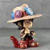 Anime Manga One Piece Ace Action Figure Cartoon Q Versione Collezione PVC Modello Decorazione desktop Ornamenti Giocattoli per bambini 240401