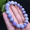 Braccialetti a maglie Bracciale in quarzo lattiginoso con giada viola naturale da donna Bellissimo cristallo colorato Energia curativa Gioielli con pietre preziose 8 / 10MM