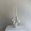 Świece Projektowanie świece ceramiczne Nowoczesne luksusowe marokańskie mieszkanie Candlestick Tealight White Velas Home