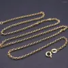 Chaînes Véritable chaîne en or jaune 18 carats pour femmes 2 mm Rolo Link Collier 18 pouces de longueur / 2,2 G Timbre Au750 Support Test Drop Livraison Bijoux N Dh3Xn