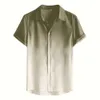 Chemises à manches courtes pour hommes, minimaliste, variété de couleurs dégradées, décontractées, plage hawaïenne, offre spéciale