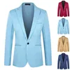 Mężczyźni moda wszechstronna stała garnitur Slim Fit Kurtka Business Wedding Party Homecoming Suits Wygodne oddychanie kardigan 240318