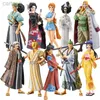 Anime Manga 18cm One Piece Figure Luffy Zoro Chopper Nami Action Land of Wano Toys for Kids Gift Collectible Model 240401