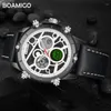 Montres-bracelets BOAMIGO Marque Sports Montres Pour Homme LED Militaire Numérique Analogique Quartz Chronographe Sport Montre Étanche Relogio Masculino