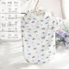 Dog Apparel Clothes For 2024 Spring/Summer Thin Dogs Cat Princess Fragmented Flower Flying Sleeve Tank Top Small Vests