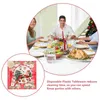 Jednorazowe oprogramowanie do obiadu Dekoracyjne świąteczne przyjęcie stołowe Dekory papierowe kubki dostarczają serwetki z napojami świątecznymi