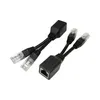 2024 2PCS/1Pair RJ45 Splitter Combiner Kit de cabo Upoe Kit de cabo Poe conectores de cabo Passivo Cabo