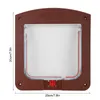 Cat Carriers Square Pp Controllable Switch Pet Door Under 7kg Dog Flap Coffee Color For Install On Wall