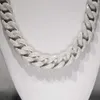 MOISSANITE Miami Cuban Link Chain in argento 925 scintillante 20mm ghiacciato VVS