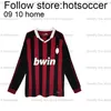 AC Retro Long sleeved Soccer Jerseys long sleeve Kaka Baggio Maldini VAN BASTEN Pirlo Inzaghi Gullit Shevchenko Shirt Classic Ac football Shirt 96 97 06 07 hotsoccer