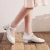 ポンプVeowalk Spring Women Jacquard Cotton Fabric Embroidery Low Heel Shoes快適なレトロレディースカジュアルメアリージェーン4cmブロックポンプ