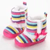 Boots Born Baby Colors Striped Wool Infant Cotton Padded Shoes For Winter And Snow