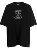 T-Shirt noir et blanc pour hommes et femmes, en coton, Vintage, imprimé, 2024