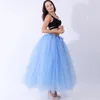 Table Skirt 7 Layers 100cm Long Tulle Tutu Puff Skirts Womens Baby Shower Decoration Wedding Party Sweet Bride Candy Colors