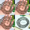 Bracelets à maillons de chaîne 6 mm Naturel Vert Jardin Quartz Triple Cercle Bracelet Lisse Pierres Précieuses Reiki Guérison Bijoux Énergie Cristal Holi Dhxbc