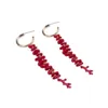 Rote Koralle baumelnde Ohrringe Boheme für Frauen Ohrring weiblich Valentinstag Großhandel Tropfen Weihnachten Schmuck Shop 240401