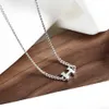Модное высококачественное ожерелье с пряжкой в форме лошади, нос свиньи, корейское ожерелье с буквой H из стерлингового серебра 925 пробы, простые женские с логотипом