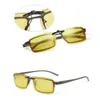 Lunettes de soleil CAPONI Clip sur lunettes photochromiques jaune changement en marron lunettes de soleil polarisées Clip de Vision nocturne pour lunettes BSYS1288 240401
