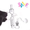 Atacado Protable Pyrex Grosso Pequeno Reciclador de Água Dab Rig Bong Pente com Perc Percolator e 14mm Queimador de óleo de vidro Tigela Tubos de água para cachimbo de água para tabaco