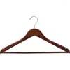 Hangers International Cintre en bois de noyer avec barre solide, paquet de 100