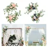Decorative Flowers 2Pcs Silk Flower Swag Arch For Holiday Table Centerpieces Welcome Sign