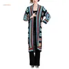 Damesjassen Vintage kleurrijk gehaakt lang vest gebreide open voorkant tops voor meisjes