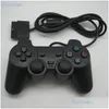 Spelkontroller Joysticks 1 Controller för PS2 Wired Gamepad Joypad Original / 2 PSX PS PCS Black Wholesale Drop Delivery Games Acces OTQ45