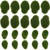 Fiori decorativi 24 pezzi muschio artificiale pietra pianta micro paesaggio rocce finte pietre finto ornamento floccato verde muschio