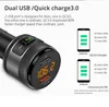 Bluetooth Car Kit FM Transmitter C57 Radio Wireless Adapter with QC 3.0 Fast Charge Hand