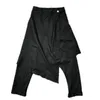 Men's Pants Trouser Skirt Autumn Winter Asymmetrical Irregular Personality False Two Design Harun Cotton Linen