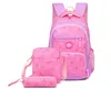 Mochila 3 pçs/set sacos de escola para meninas adolescentes impressão mochilas crianças saco de viagem ortopédico mochila infantil