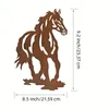 HelloYoung Metal Horse Wall Art Dcor Rustic Concise Western Horse Decoration for Kitchen Bathroom Living Room Garden 240422