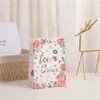 Gift Wrap 20pcs Reusable Durable Floral With Handles Bachelorette Hen Party Craft Paper Rose Gold Wedding Bridal Shower Portable Bags