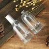 Storage Bottles YUXI Portable Fine Spray Perfume Glass Bottle 50ml Aluminum Carbide Silver Mask Cylindrical Transparent