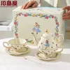 Kawasimaya Rok Ceramiczne Teapot Zestawy herbaciarni kawy i danie Prezent urodzinowy dla dziewcząt ślub Prezenty domowe 240325