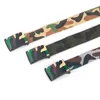 Riemen Nieuwe heren camouflage canvas riem met casual print graffiti riem paar camouflage tactische jeans gesp unisex y1 Q240401