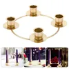 Candle Holders Christmas Table Decoration Iron Ring Party Rings Metal Xmas Wreath Holder Accessory Wrought Centerpiece Candlestick